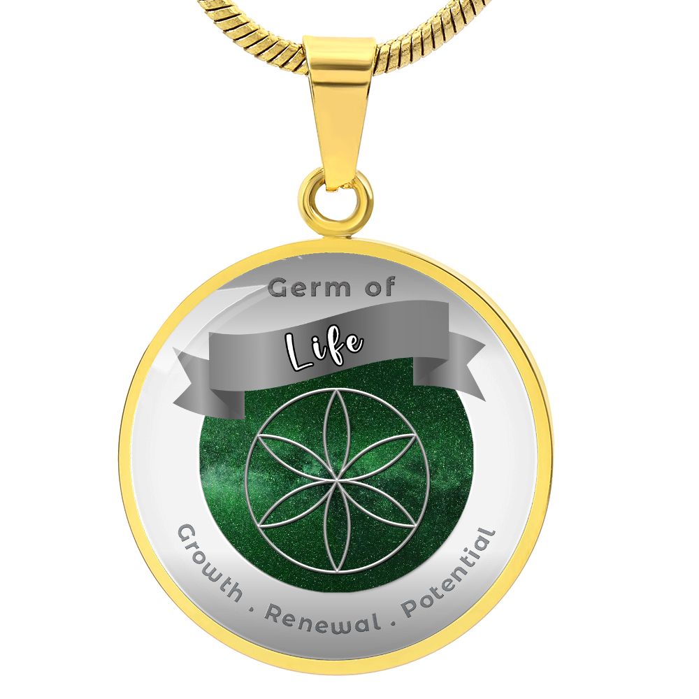 Germ of Life - Growth Renewal Potential- Affirmation Necklace - More Than CharmsMore Than Charms