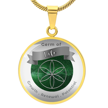 Germ of Life - Growth Renewal Potential- Affirmation Necklace - More Than CharmsMore Than Charms