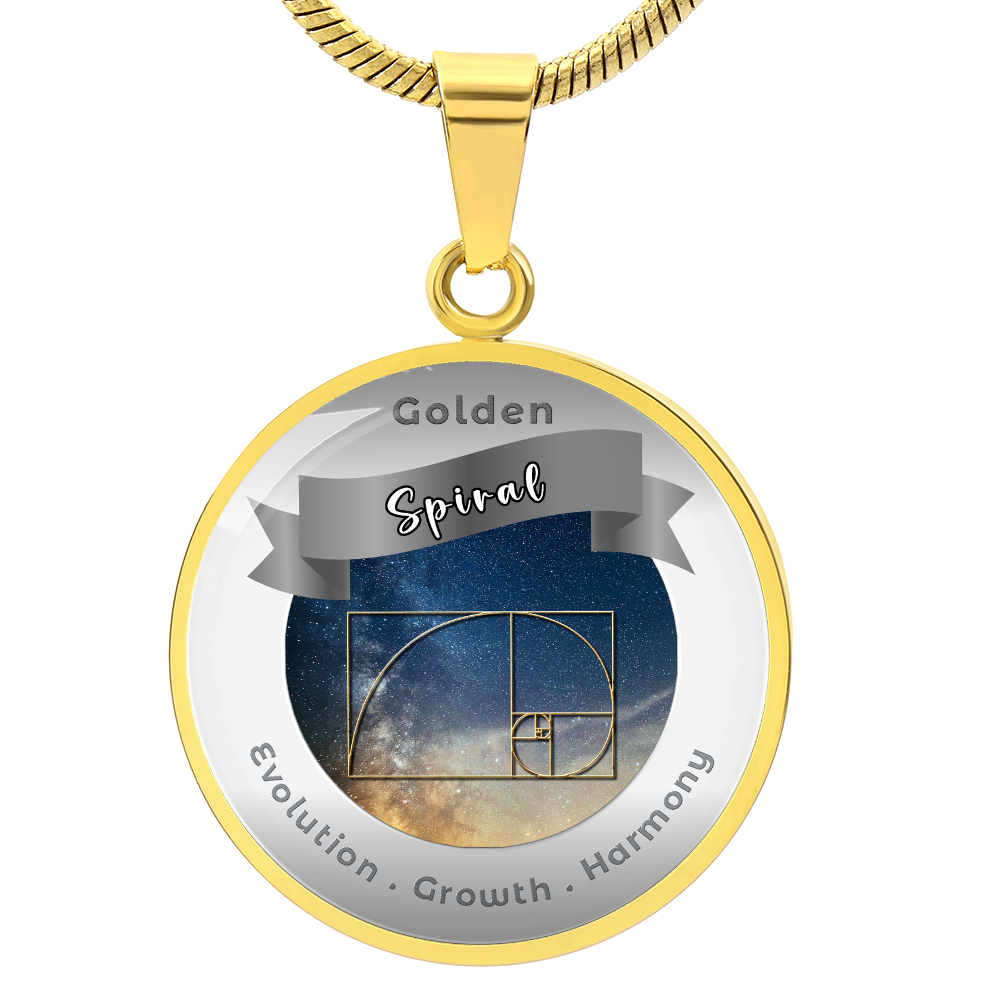 Golden Spiral - Growth Evolution Harmony - Affirmation Necklace - More Than CharmsMore Than Charms