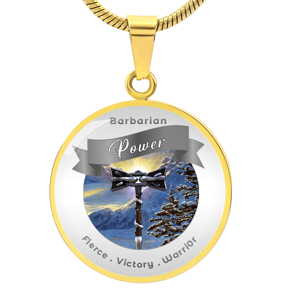 Barbarian 2 - RPG Fantasy Affirmation Necklace - More Than CharmsMore Than Charms