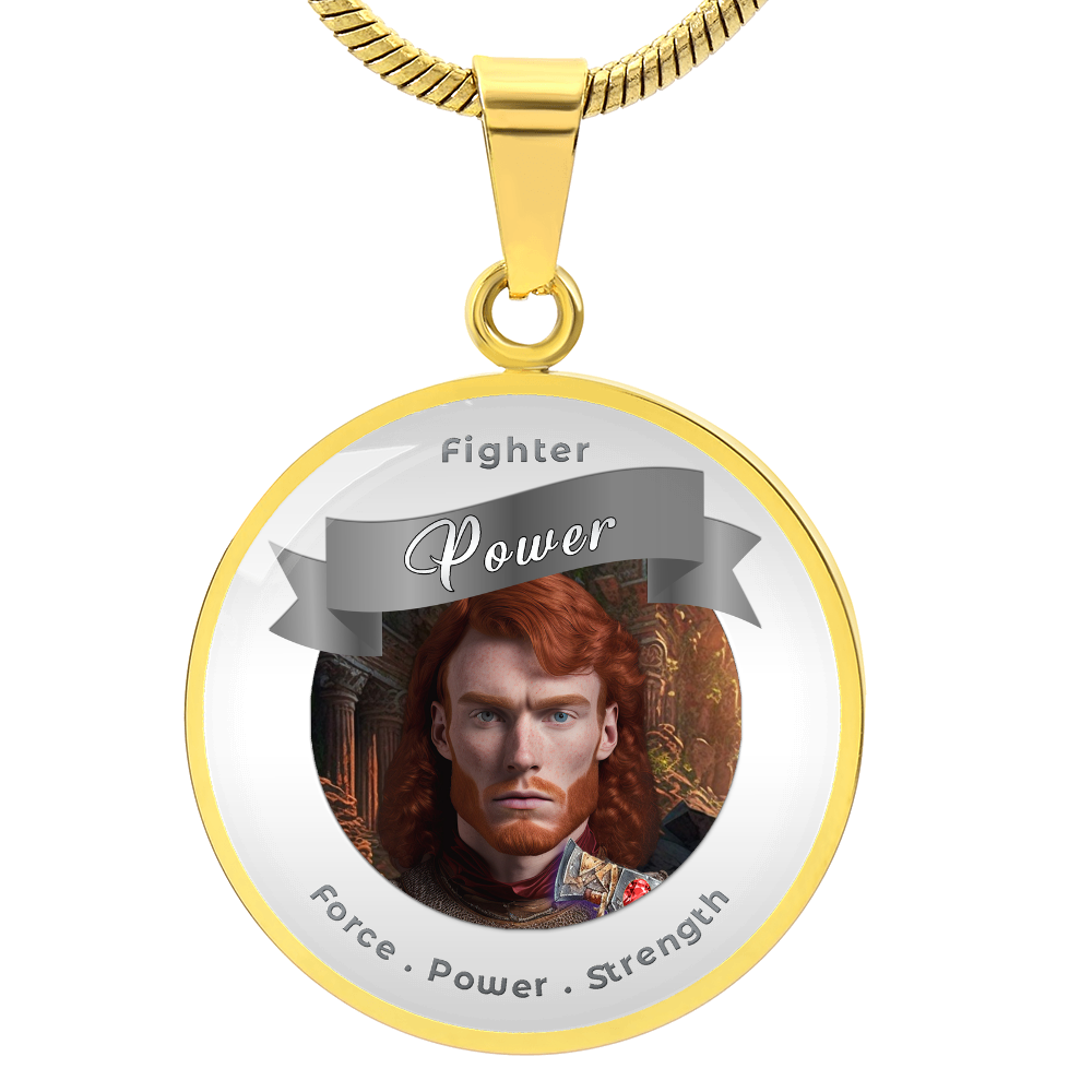 Fighter - RPG Fantasy Affirmation Necklace - More Than CharmsMore Than Charms