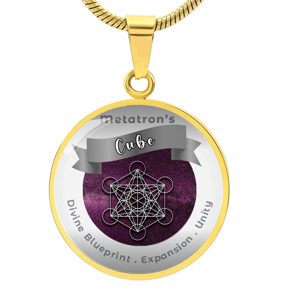 Metatron' s Cube - Divine Blue Print Expansion Unity - Affirmation Necklace - More Than CharmsMore Than Charms