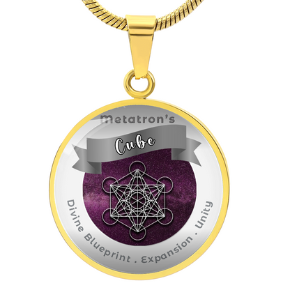 Metatron' s Cube - Divine Blue Print Expansion Unity - Affirmation Necklace - More Than CharmsMore Than Charms