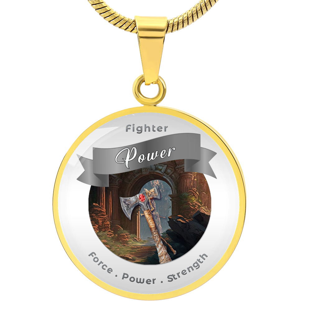 Fighter 2 - RPG Fantasy Affirmation Necklace - More Than CharmsMore Than Charms