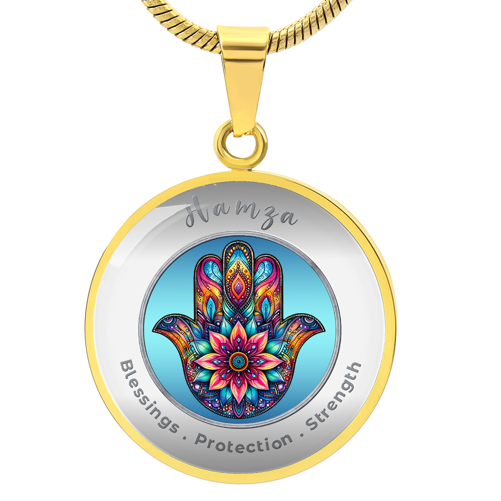 Hamsa - Protection Strength Blessings. - Affirmation Necklace - More Than CharmsMore Than Charms