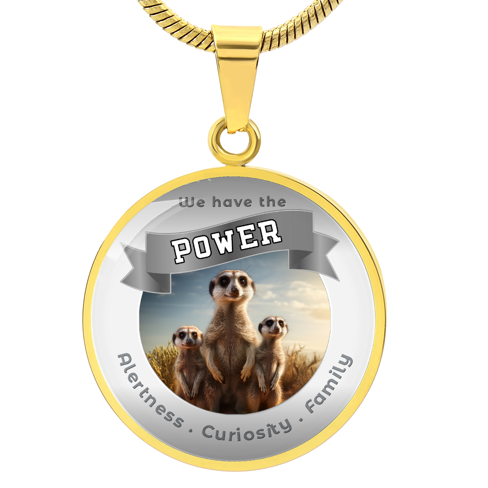 Meercat - Power Animal Affirmation Necklace - Alertness Curiosity Family- More Than CharmsMore Than Charms
