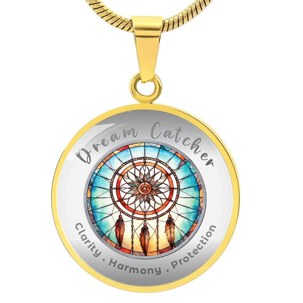 Dream Catcher - Protection Harmony Clarity - Affirmation Necklace - More Than CharmsMore Than Charms