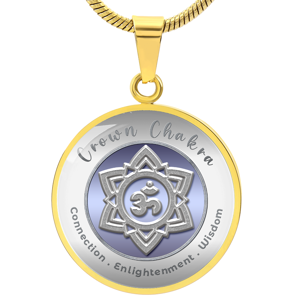 Crown Chakra - Connection Spiritual Enlightenment Divine Wisdom - Affirmation Necklace - More Than CharmsMore Than Charms
