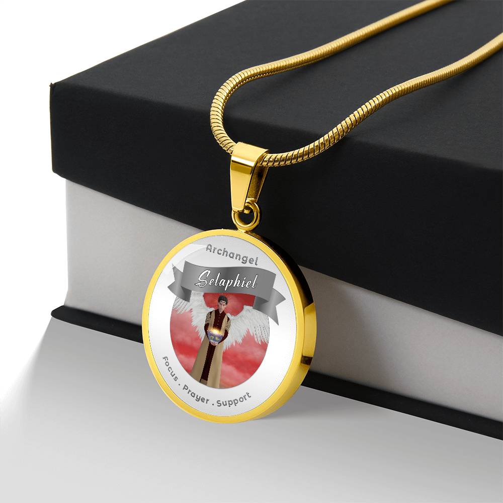 Archangel Selaphiel - Affirmation Necklace For Focus, Prayer & Support - More Than CharmsMore Than Charms