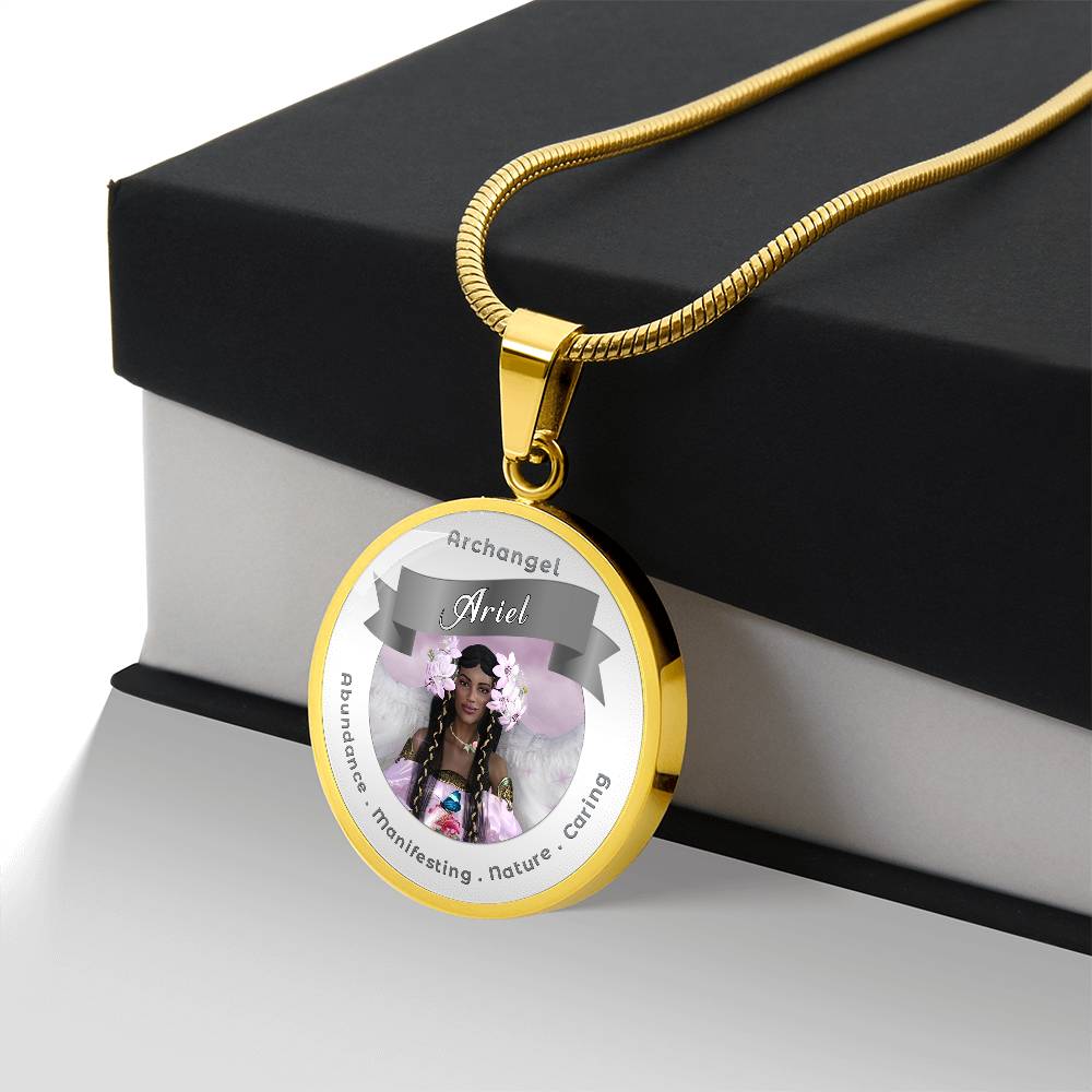 Archangel Ariel 2 - Affirmation Necklace For Abundance, Manifesting, Nature & Caring - More Than CharmsMore Than Charms