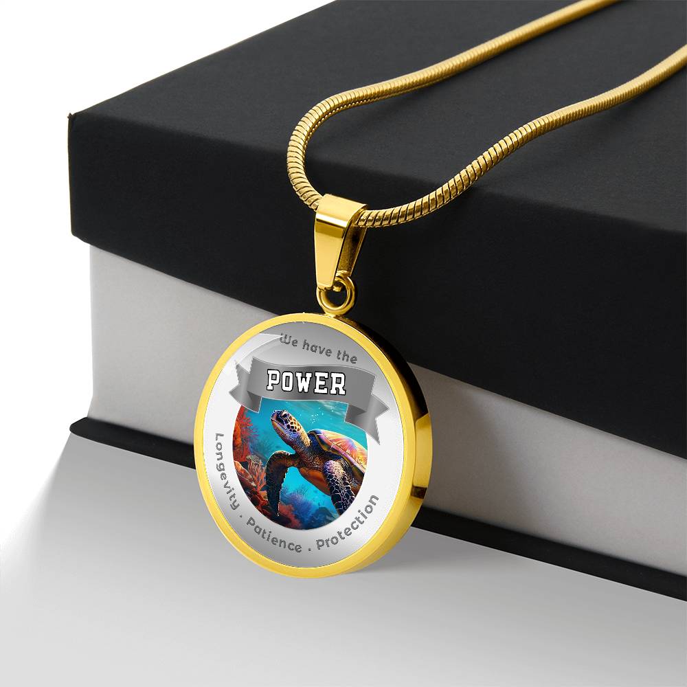 Turtle - Power Animal Affirmation Necklace - Longevity Patience Protection- More Than CharmsMore Than Charms