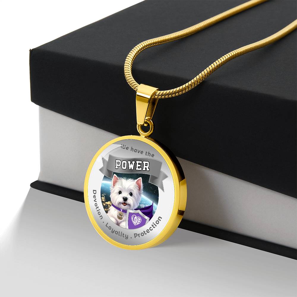 West Highland Terrier - Super Hero - Westie Dog Power Animal Affirmation Necklace - More Than CharmsMore Than Charms