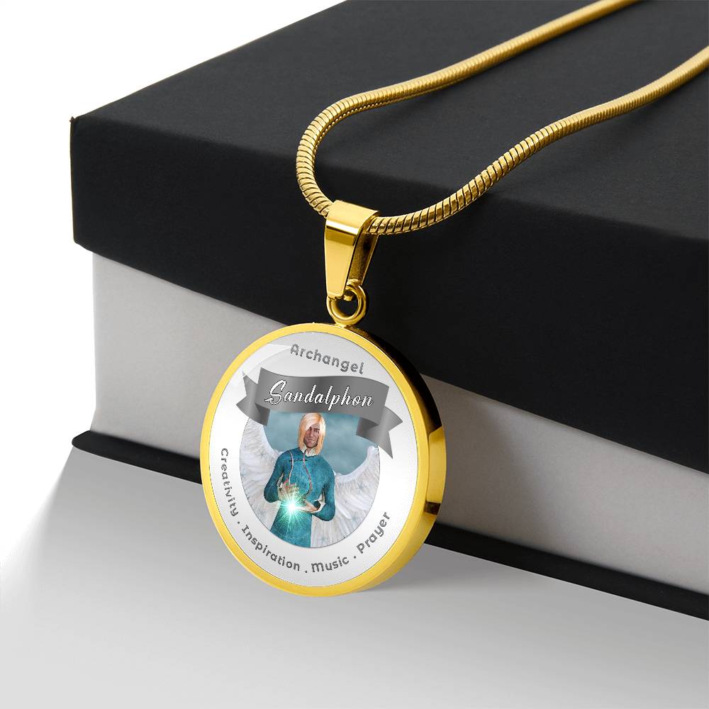Archangel Sandalphon - Affirmation Necklace For Creativity, Inspiration, Music & Prayer - More Than CharmsMore Than Charms