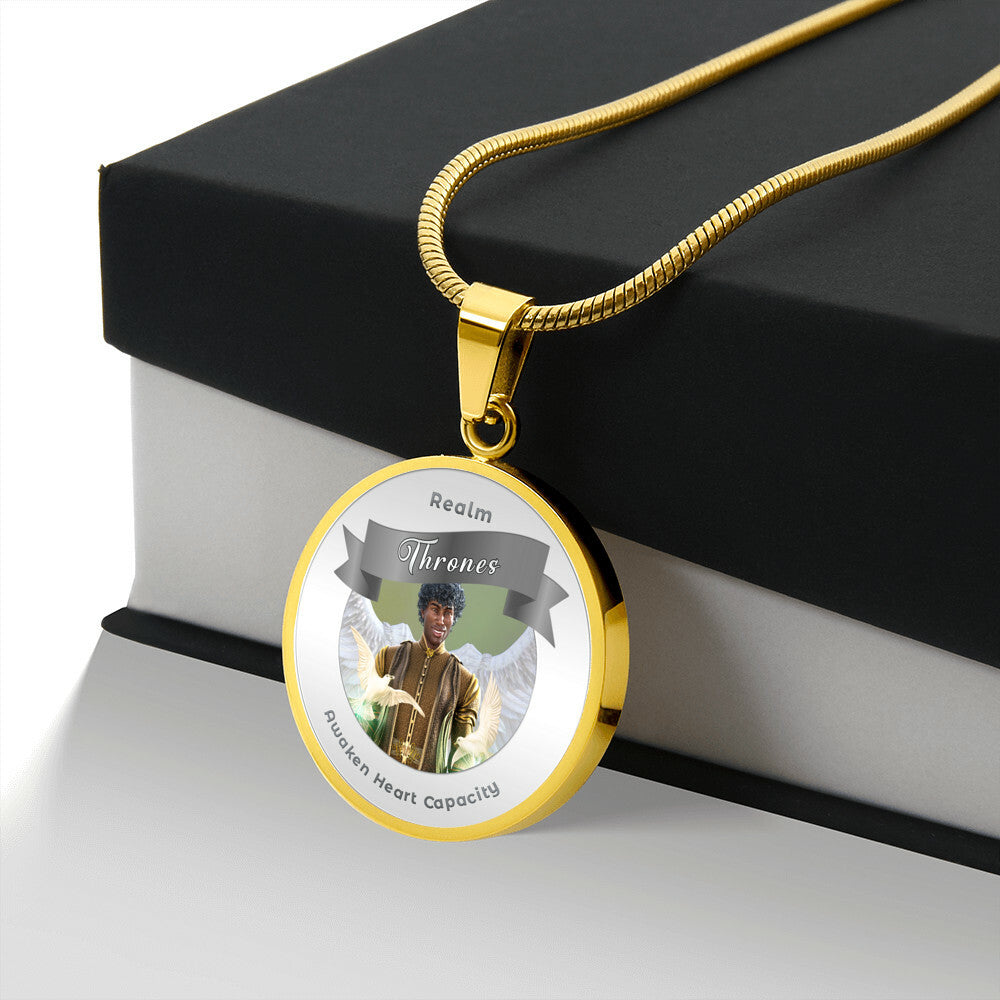 Thrones - Angelic Realm Affirmation Necklace For Awakening Heart Capacity - More Than CharmsMore Than Charms