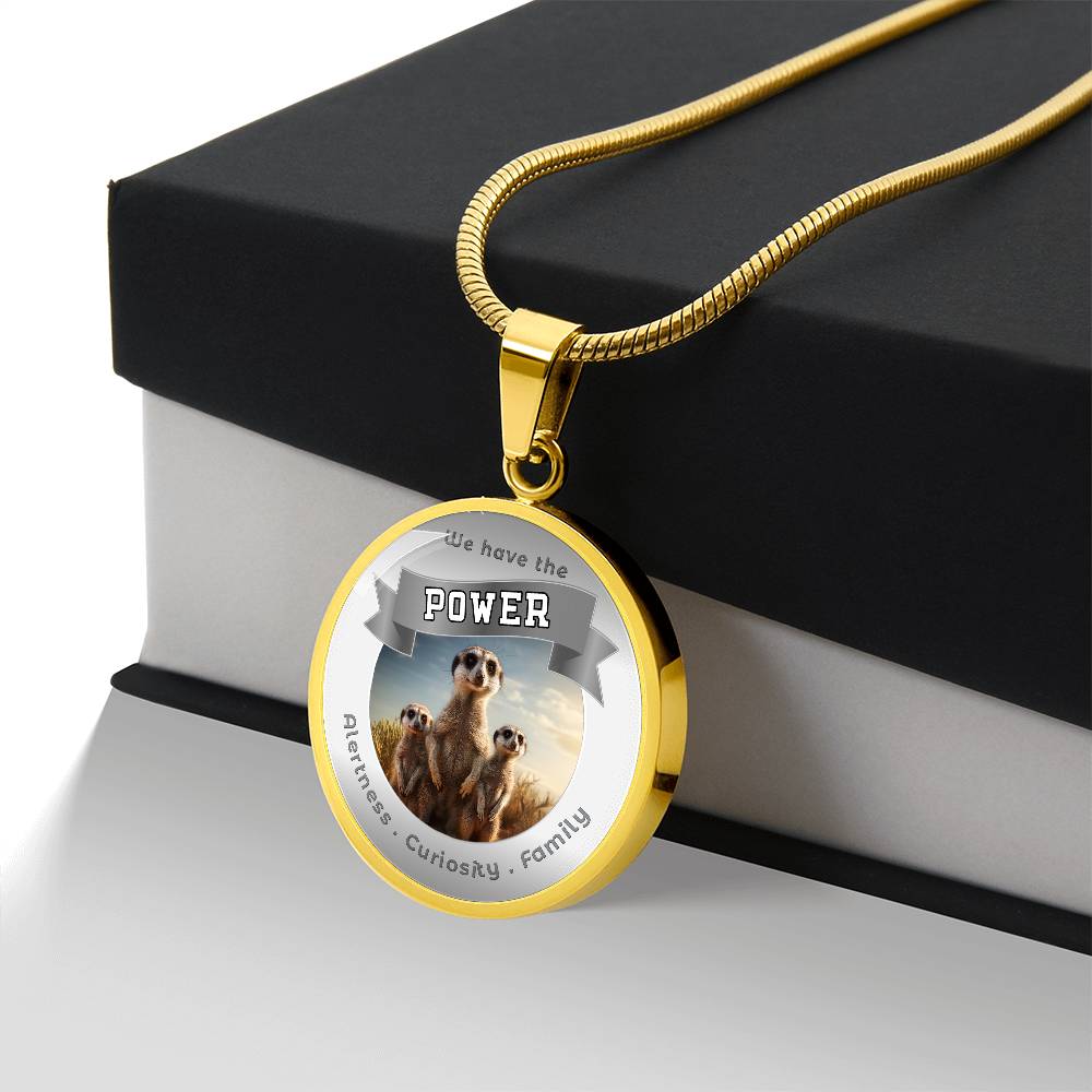 Meercat - Power Animal Affirmation Necklace - Alertness Curiosity Family- More Than CharmsMore Than Charms