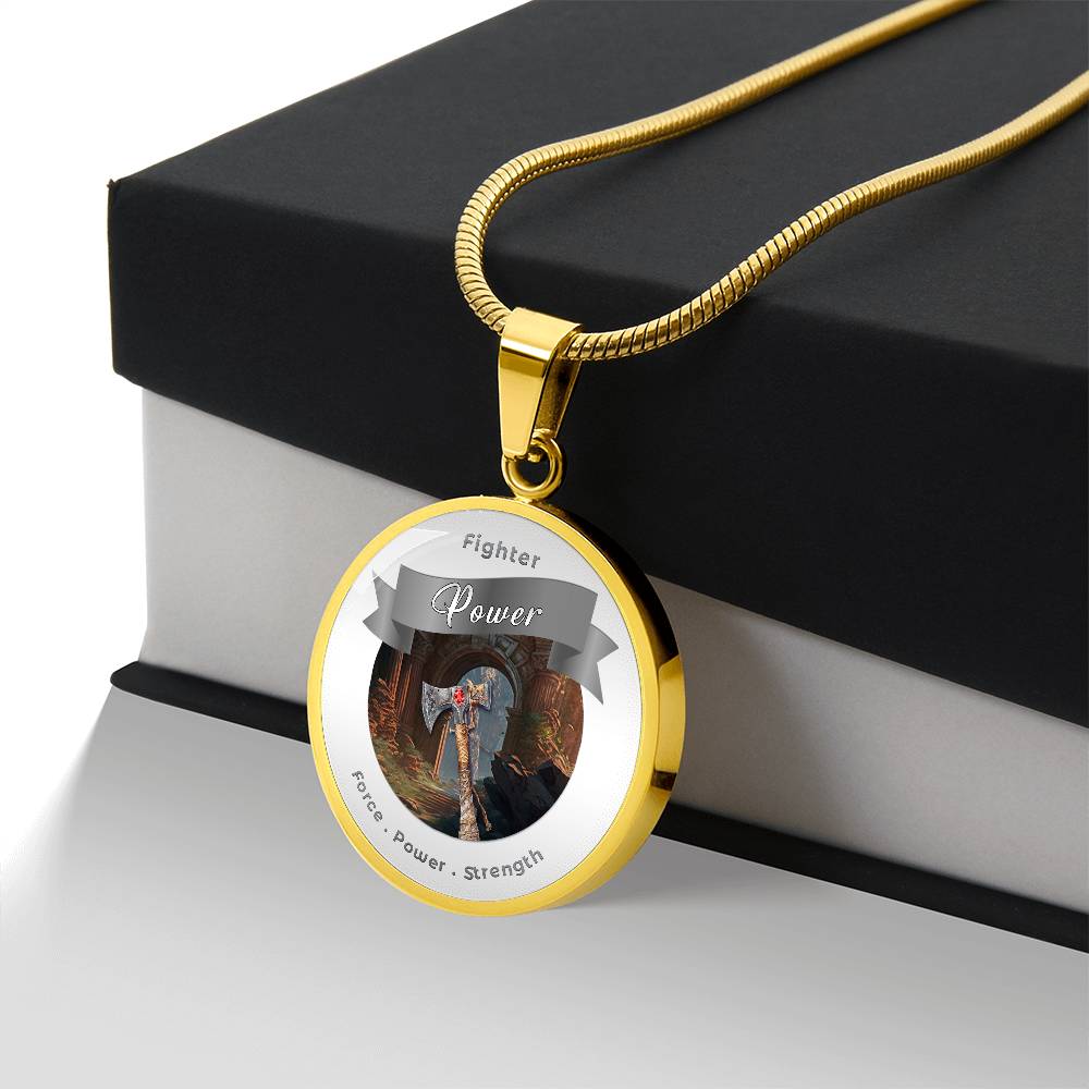 Fighter 2 - RPG Fantasy Affirmation Necklace - More Than CharmsMore Than Charms