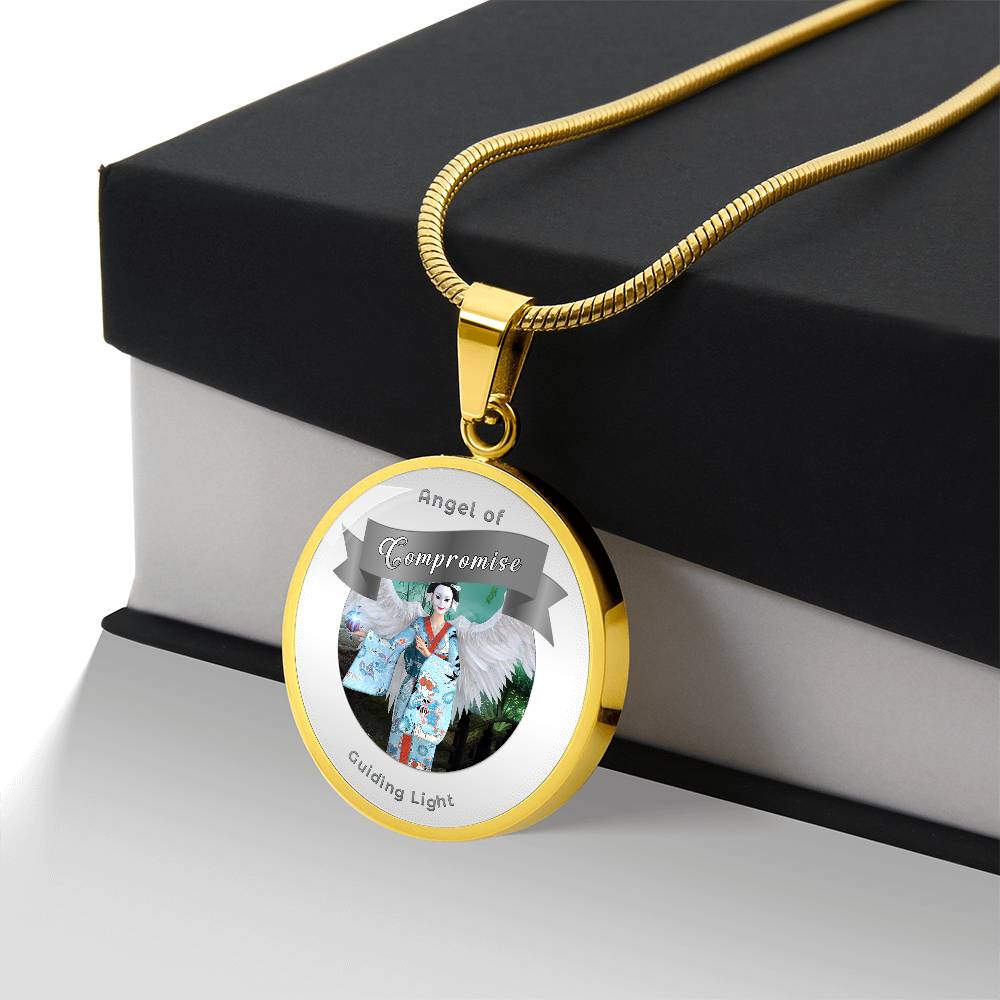 Compromise - Guardian Angel Affirmation Necklace - More Than CharmsMore Than Charms