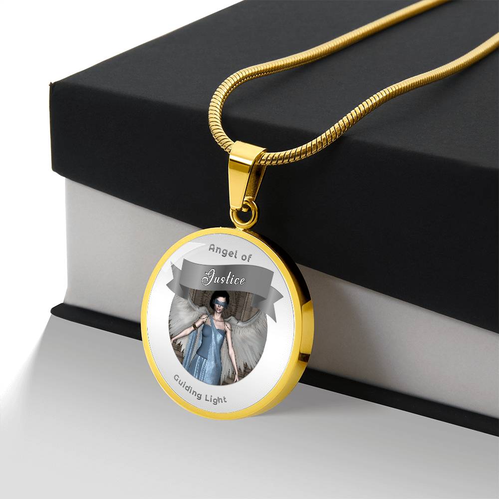 Justice - Guardian Angel Affirmation Necklace - More Than CharmsMore Than Charms