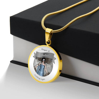 Justice - Guardian Angel Affirmation Necklace - More Than CharmsMore Than Charms