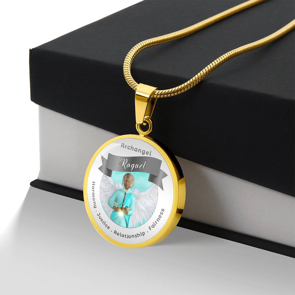 Archangel Raguel - Affirmation Necklace For Fairness, Harmony, Justice & Relationships - More Than CharmsMore Than Charms