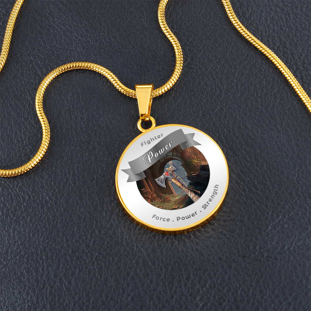 Fighter 2 - RPG Fantasy Affirmation Necklace - More Than CharmsMore Than Charms