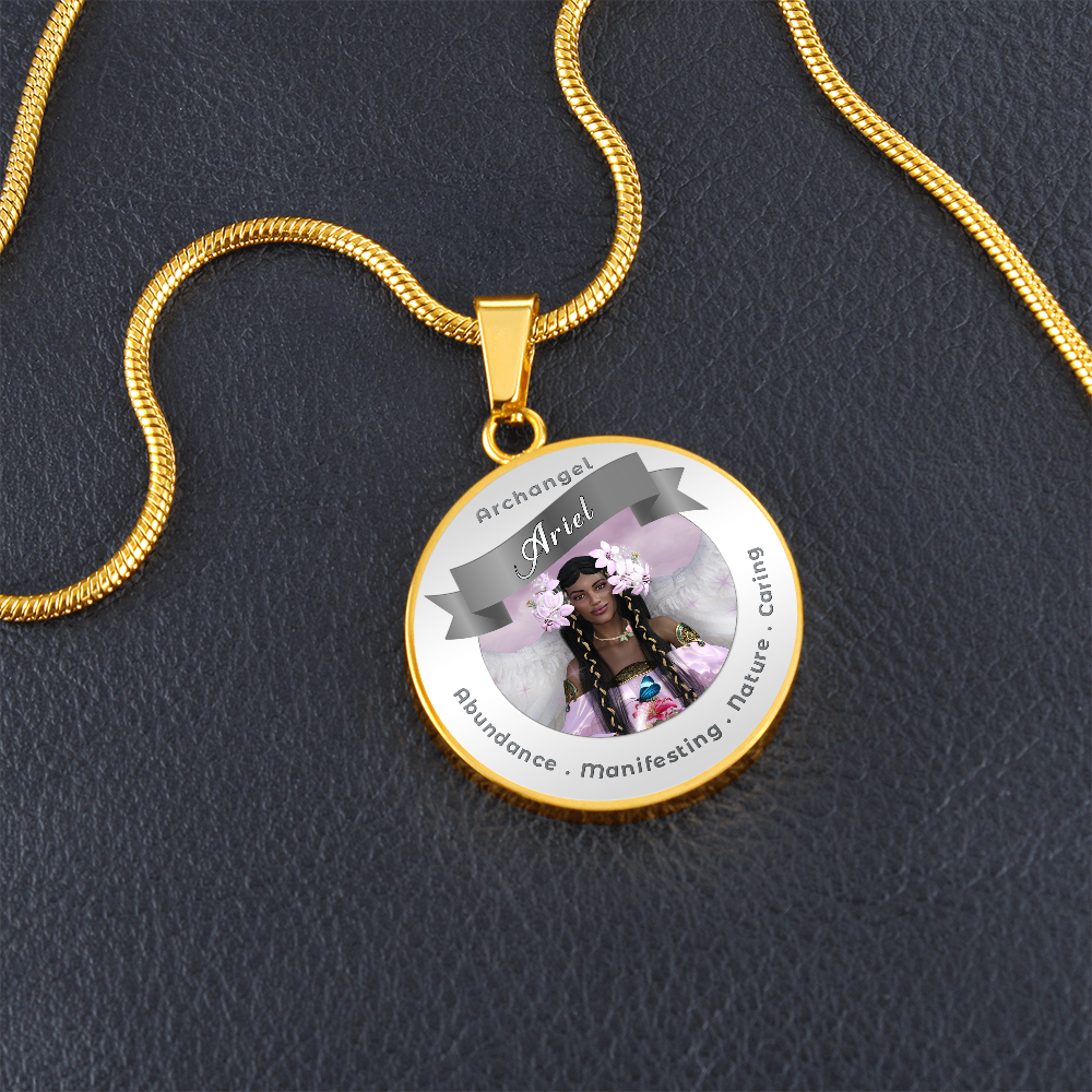 Archangel Ariel 2 - Affirmation Necklace For Abundance, Manifesting, Nature & Caring - More Than CharmsMore Than Charms