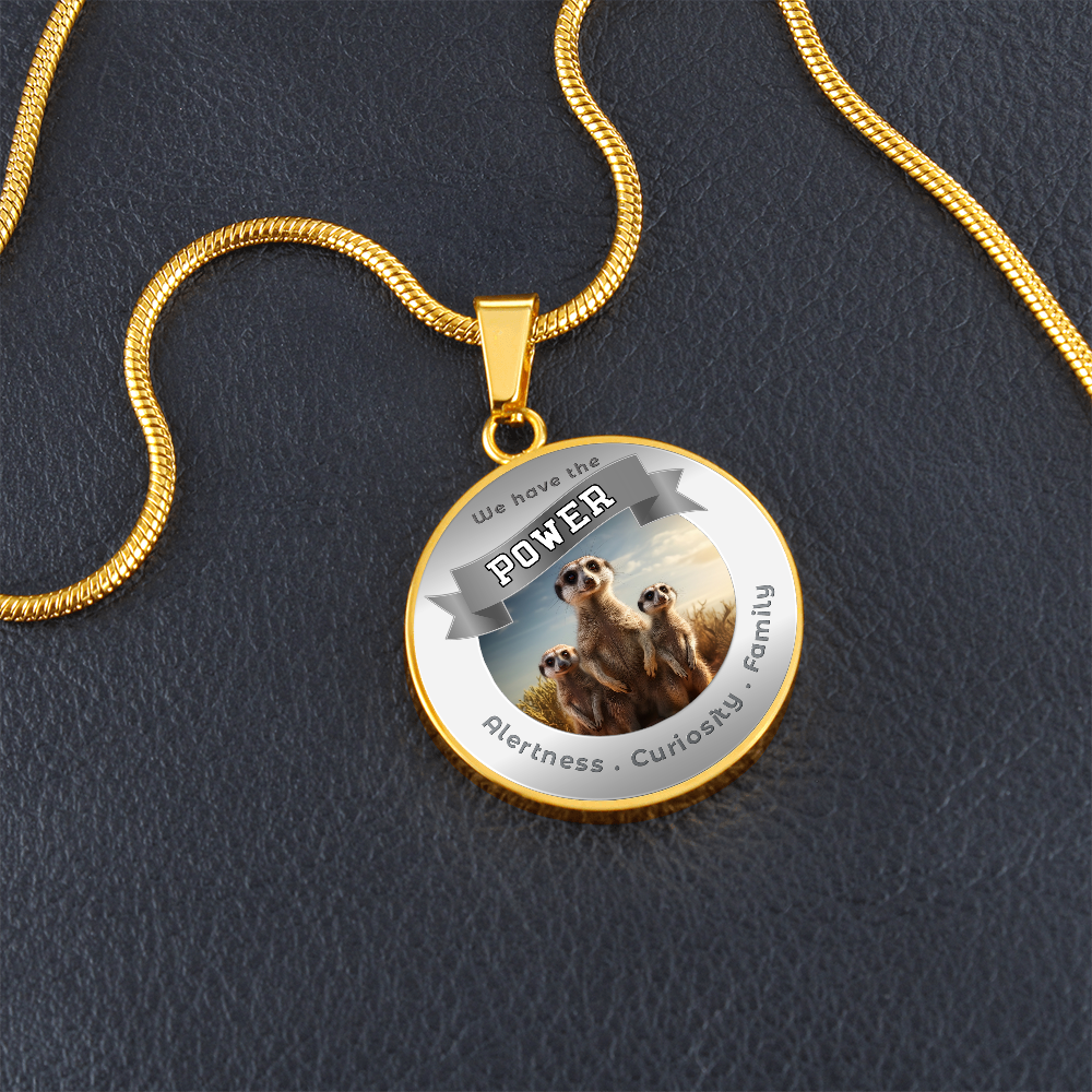 Meercat - Power Animal Affirmation Necklace - Alertness Curiosity Family- More Than CharmsMore Than Charms