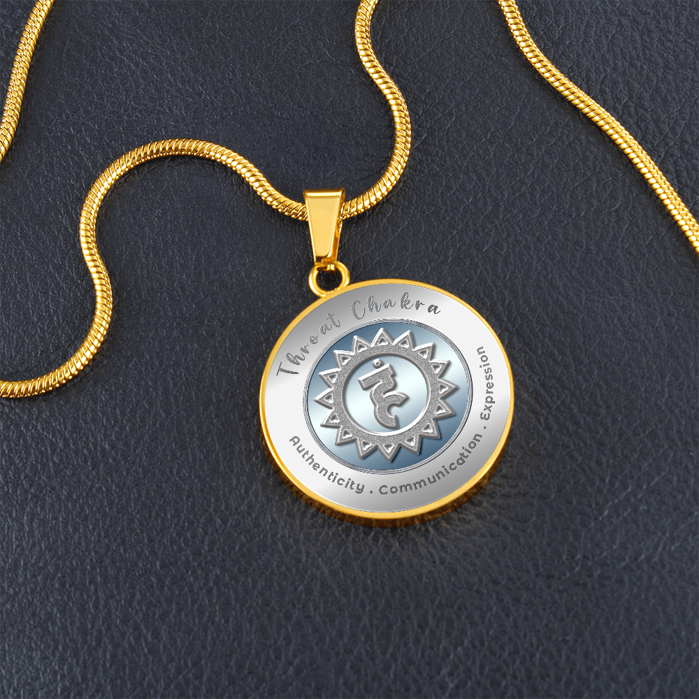 Throat Chakra - Communication Expression Authenticity - Affirmation Necklace - More Than CharmsMore Than Charms