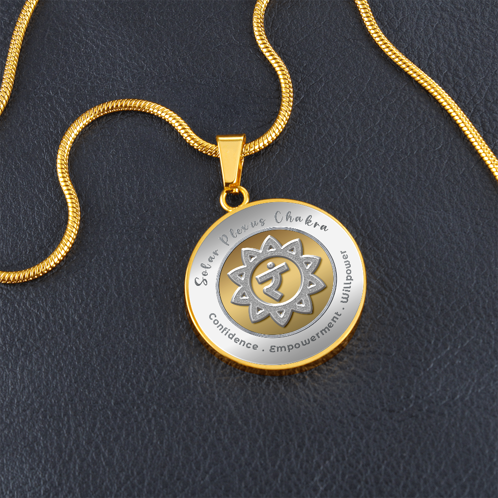Solar Plexus Chakra - Confidence Empowerment Willpower - Affirmation Necklace - More Than CharmsMore Than Charms
