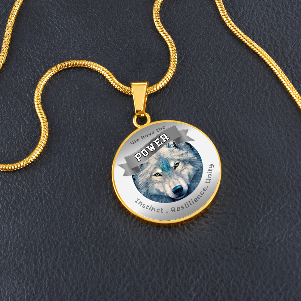 Wolf - Power Animal Affirmation Necklace - Instinct Residence Unity - More Than CharmsMore Than Charms