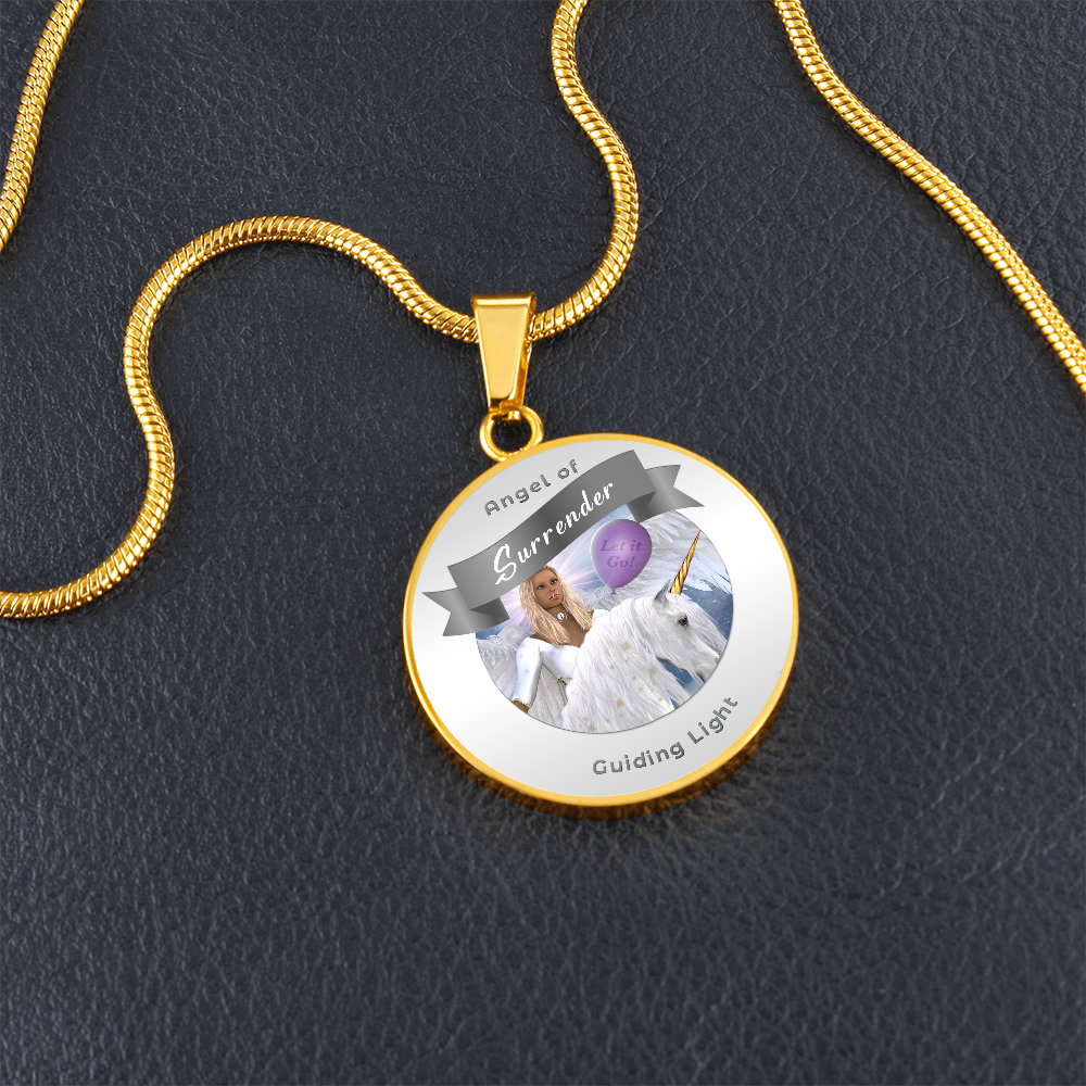 Surrender - Guardian Angel Affirmation Necklace - More Than CharmsMore Than Charms