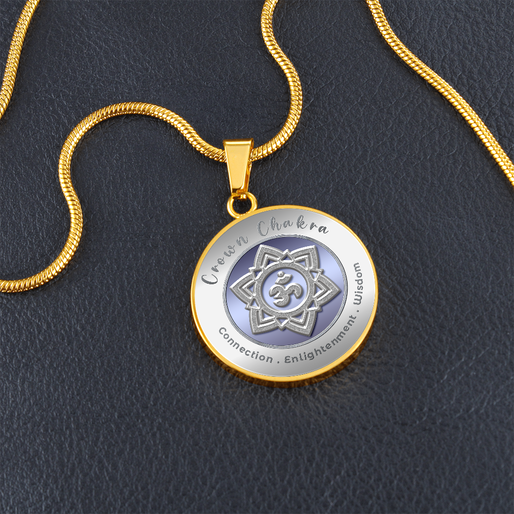 Crown Chakra - Connection Spiritual Enlightenment Divine Wisdom - Affirmation Necklace - More Than CharmsMore Than Charms