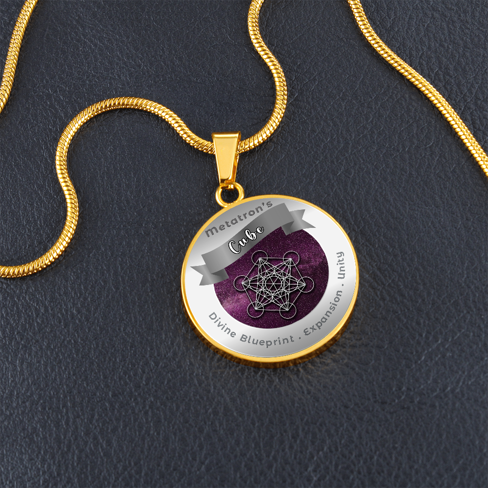 Metatron' s Cube - Divine Blue Print Expansion Unity - Affirmation Necklace - More Than CharmsMore Than Charms