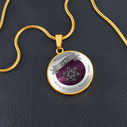 Metatron' s Cube - Divine Blue Print Expansion Unity - Affirmation Necklace - More Than CharmsMore Than Charms