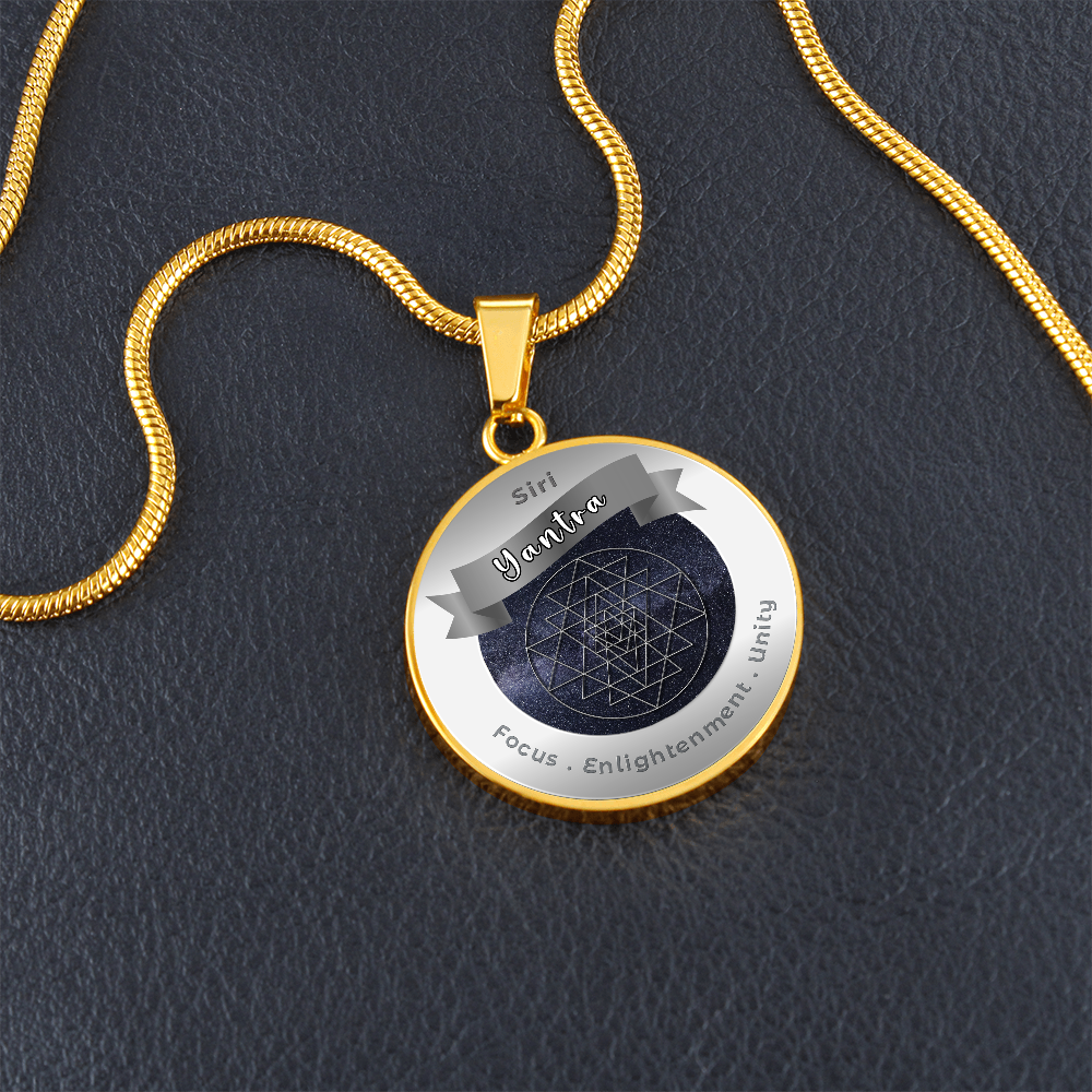 Sri Yantra - Focus Unity Enlightenment - Affirmation Necklace - More Than CharmsMore Than Charms