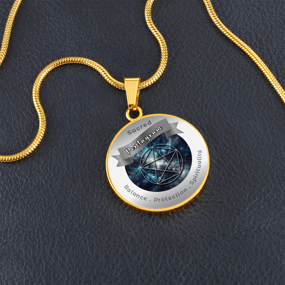 Pentagram - Balance Protection Spirituality - Affirmation Necklace - More Than CharmsMore Than Charms