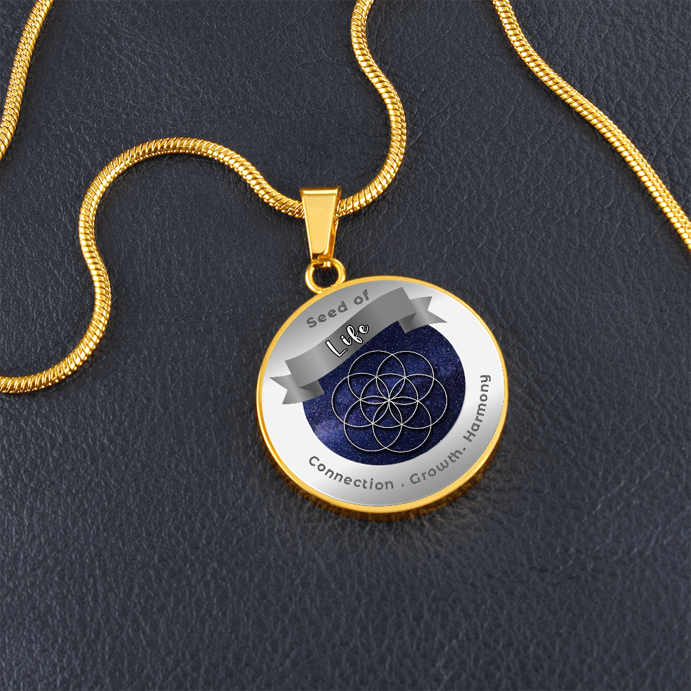 Seed of Life - Creation Unity Transformation - Affirmation Necklace - More Than CharmsMore Than Charms