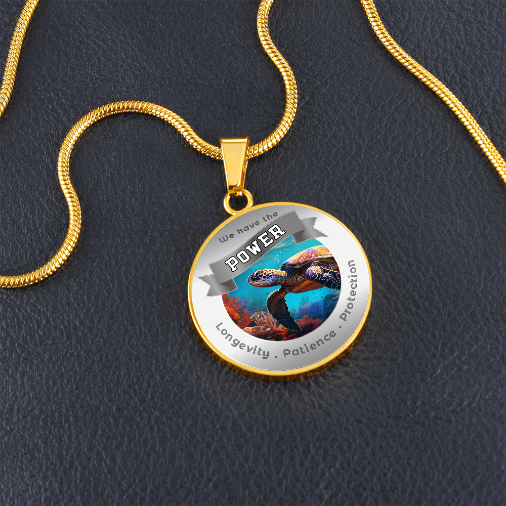 Turtle - Power Animal Affirmation Necklace - Longevity Patience Protection- More Than CharmsMore Than Charms