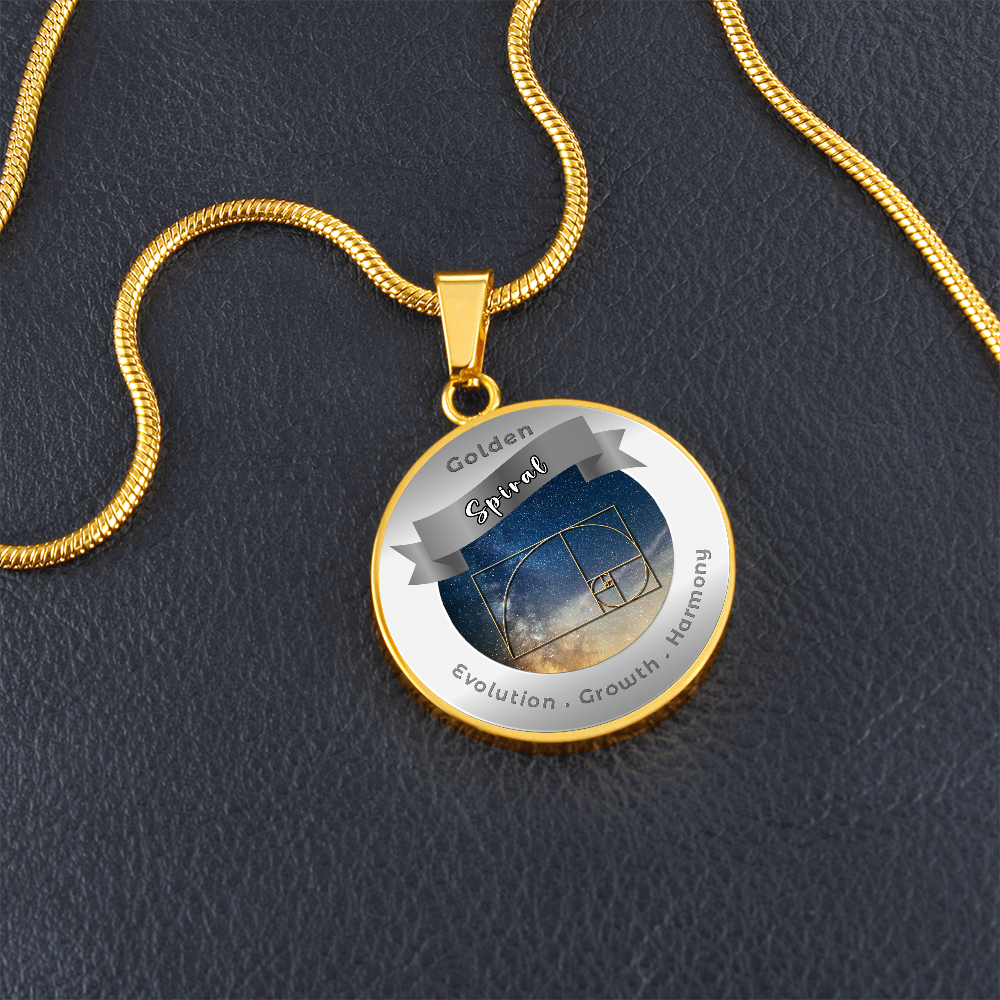 Golden Spiral - Growth Evolution Harmony - Affirmation Necklace - More Than CharmsMore Than Charms