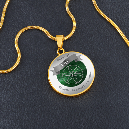 Germ of Life - Growth Renewal Potential- Affirmation Necklace - More Than CharmsMore Than Charms