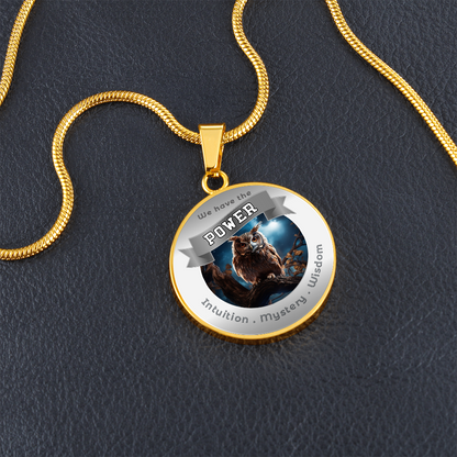 Owl - Power Animal Affirmation Necklace - Intuition Mystery Wisdom- More Than CharmsMore Than Charms