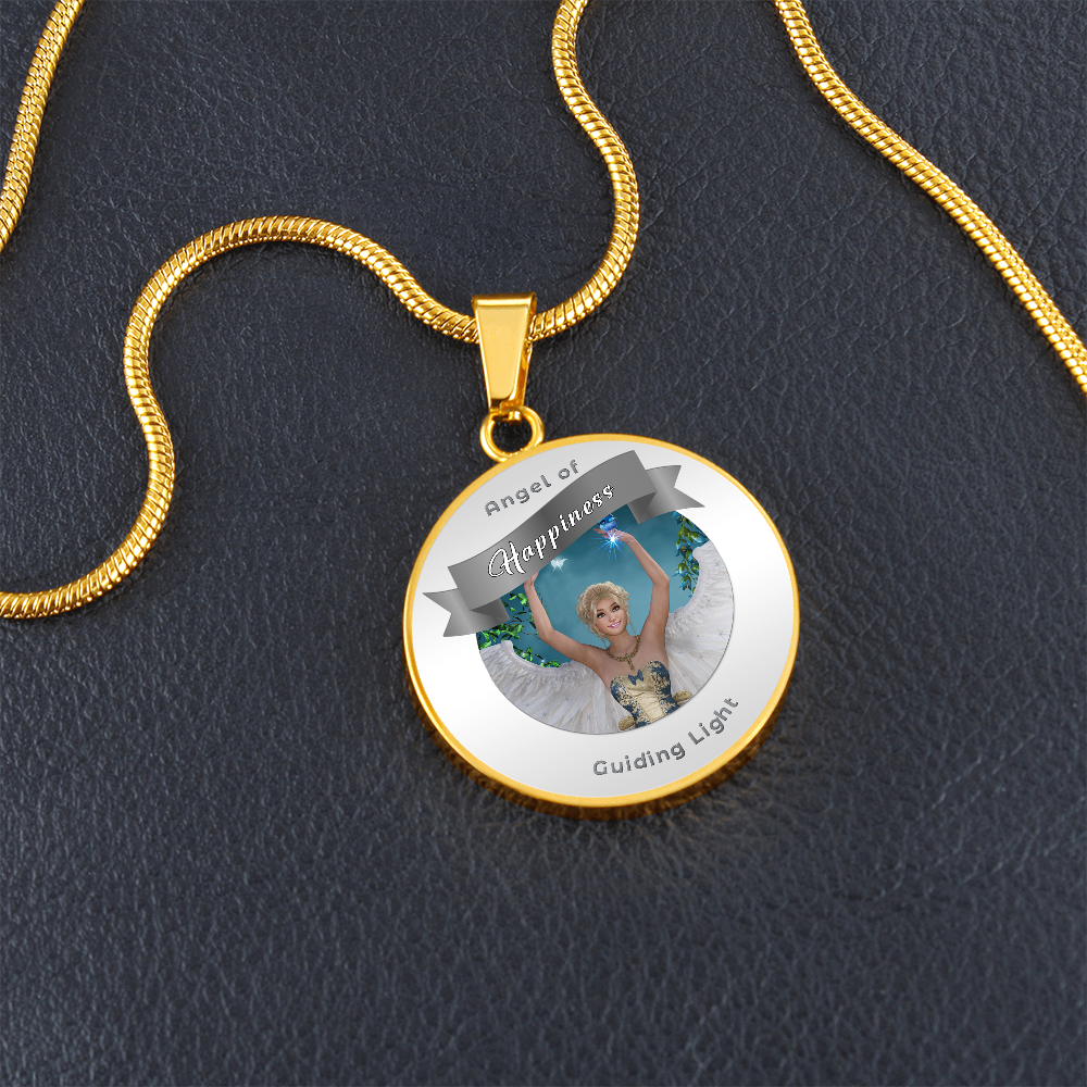 Happiness - Guardian Angel Affirmation Necklace - More Than CharmsMore Than Charms