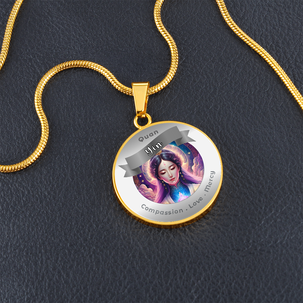 Quan Yin - Affirmation Pendant for Love Compassion Mercy- More Than CharmsMore Than Charms