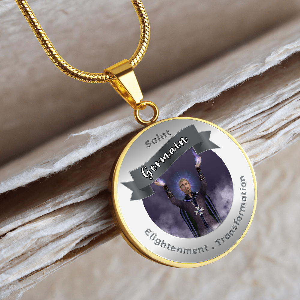 Saint Germain - Affirmation Necklace For Enlightenment & Transformation - More Than CharmsMore Than Charms