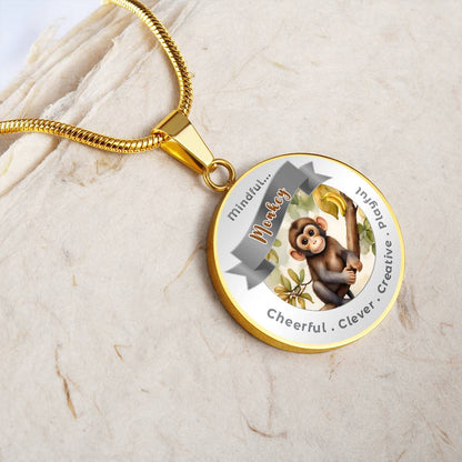 Monkey- Power Animal Affirmation Necklace - More Than CharmsMore Than Charms
