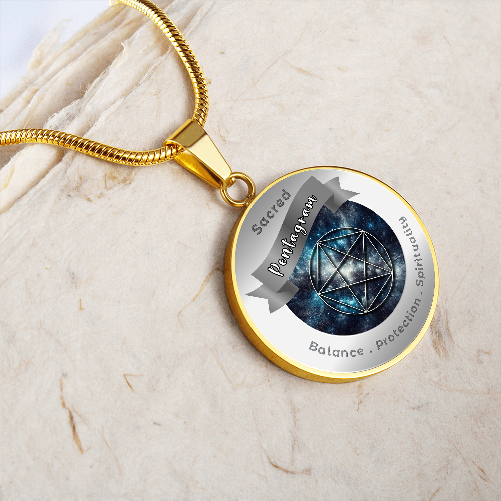 Pentagram - Balance Protection Spirituality - Affirmation Necklace - More Than CharmsMore Than Charms