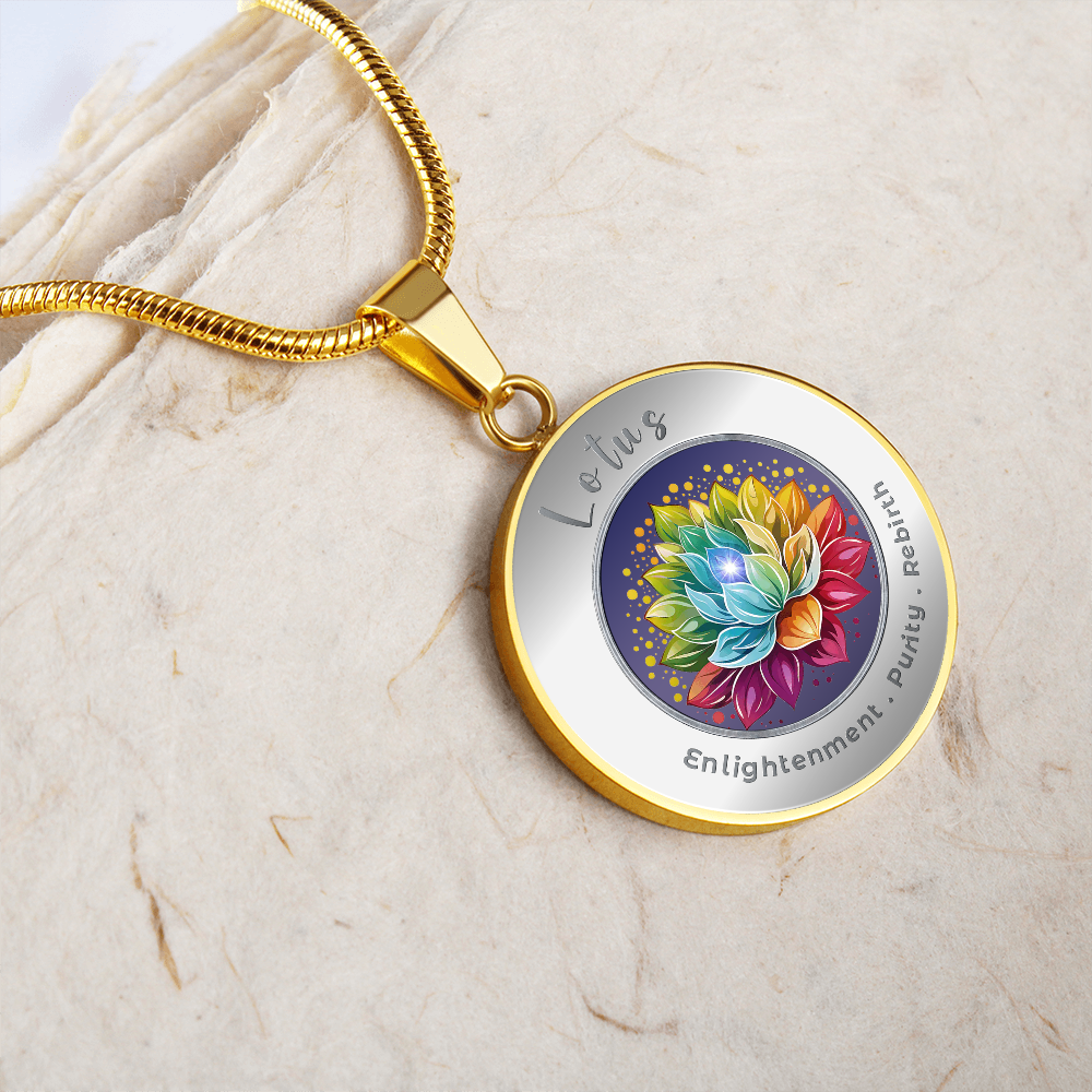 Lotus - Purity Enlightenment Rebirth - Affirmation Necklace - More Than CharmsMore Than Charms
