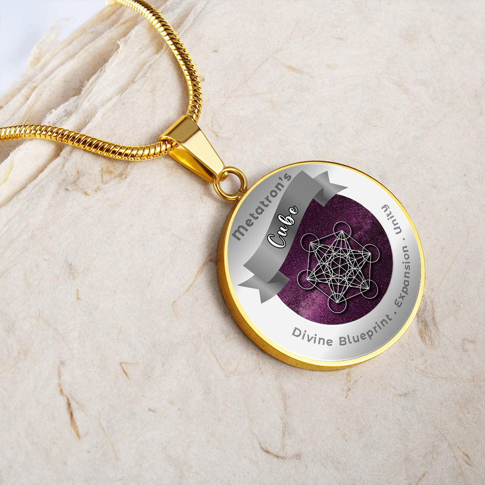 Metatron' s Cube - Divine Blue Print Expansion Unity - Affirmation Necklace - More Than CharmsMore Than Charms
