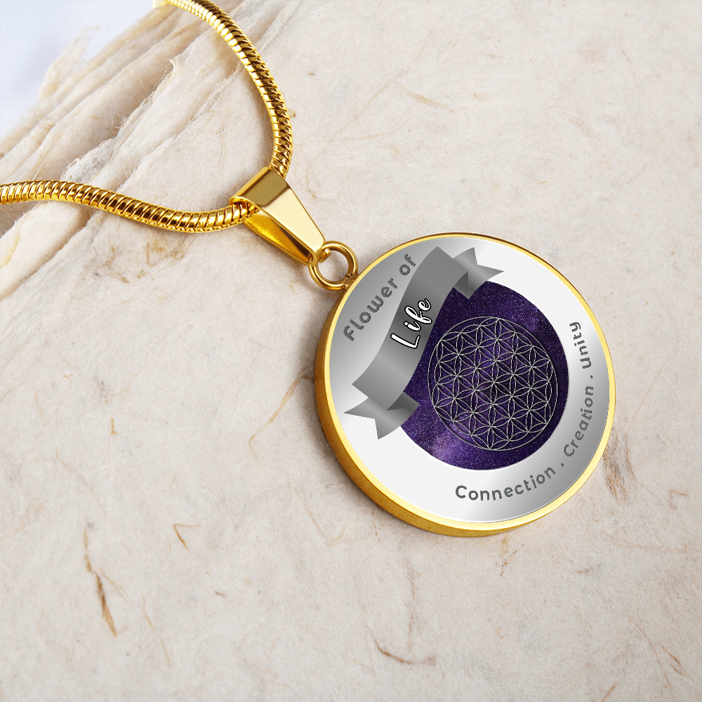 Flower of Life - Unity Creation Connection - Affirmation Necklace - More Than CharmsMore Than Charms