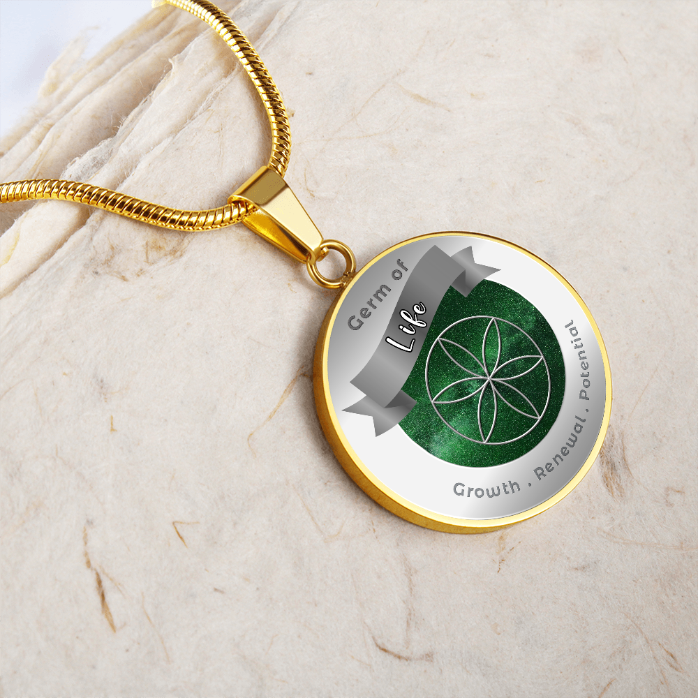 Germ of Life - Growth Renewal Potential- Affirmation Necklace - More Than CharmsMore Than Charms